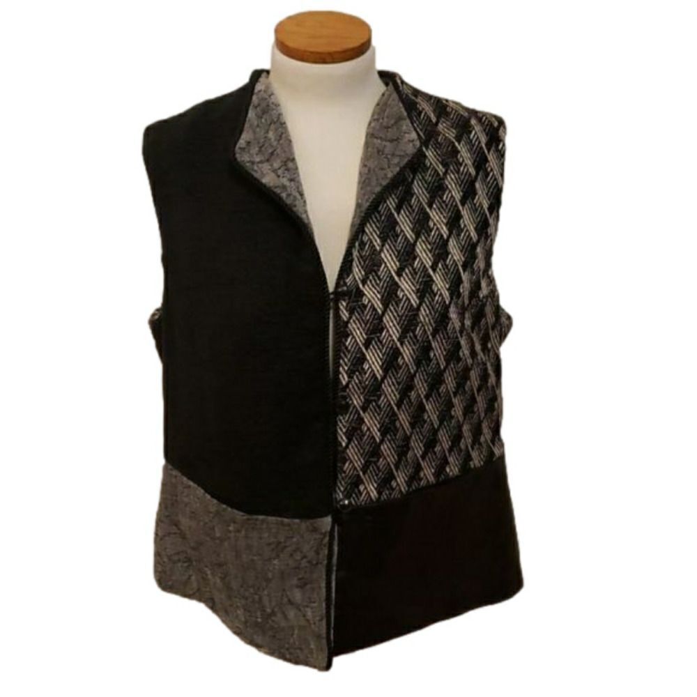 Treadle Design Room Vintage‎ Tapestry Encore Reversible Vest NWT Size Large